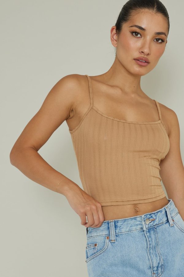 Sold Out Ribbed Cami Top Mocha Supply