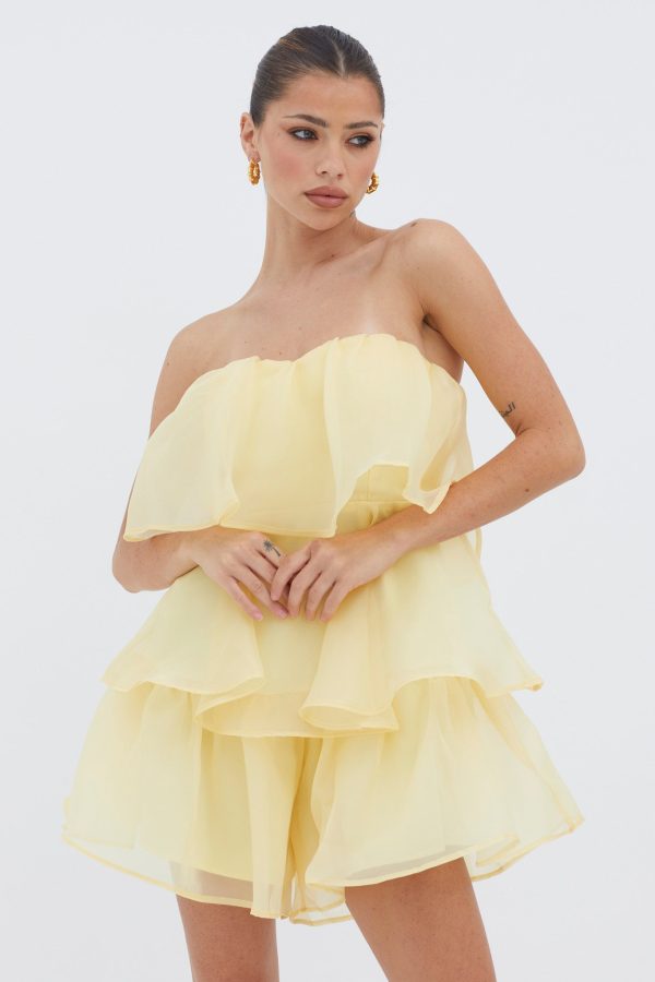 Behati Tiered Layer Romper Yellow Supply