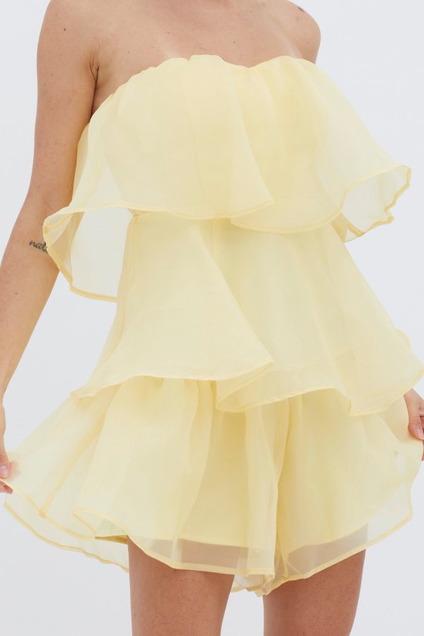 Behati Tiered Layer Romper Yellow Supply