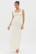 It s A Date Cowl Neck Maxi Dress Pearl For Cheap