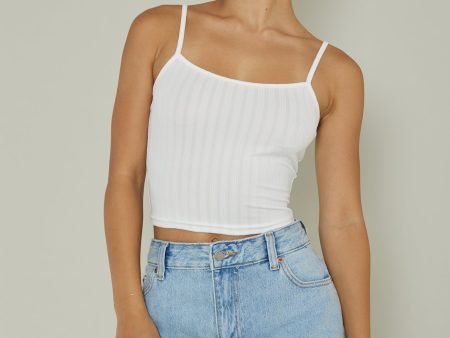 Sold Out Ribbed Cami Top White Online Sale