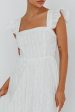 Greatest Hits Ruffle Strap Maxi Dress White For Sale