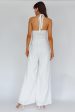 Golden Moon Chain Halter Jumpsuit White Sale