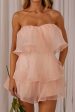 Behati Tiered Layer Romper Pink Fashion