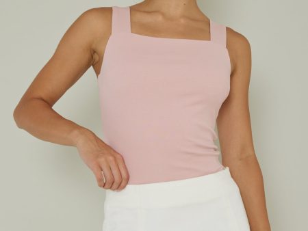 High Time Square Neckline Leotard Blush Online Sale