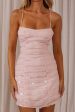 Highlight Reel Sequin Laced Back Dress Pink Online Sale