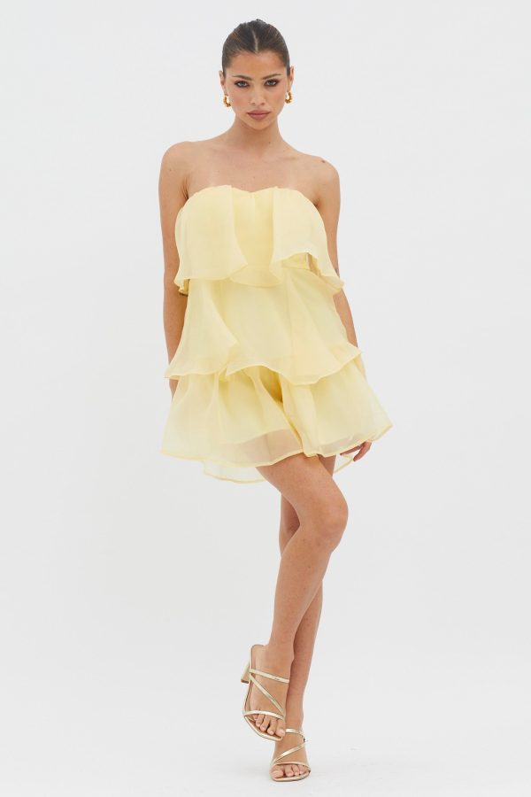 Behati Tiered Layer Romper Yellow Supply