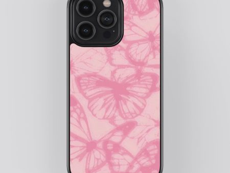 Butterflies Pink Abstract Glass Phone Case Cover Online