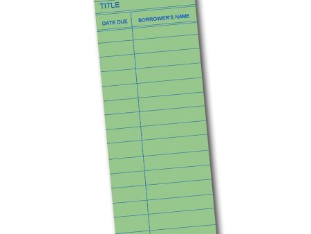 Green Library Book Card design - Wood Bookmark Online Sale