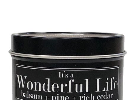 It s A Wonderful Life 4oz Tin Soy Holiday candle Fashion