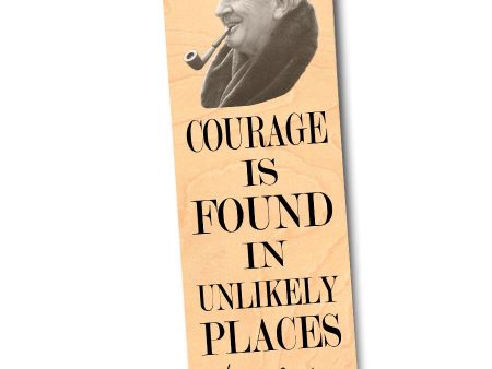 Courage is found in unlikely places- J.R.R. Tolkien-  Wood Bookmark Discount