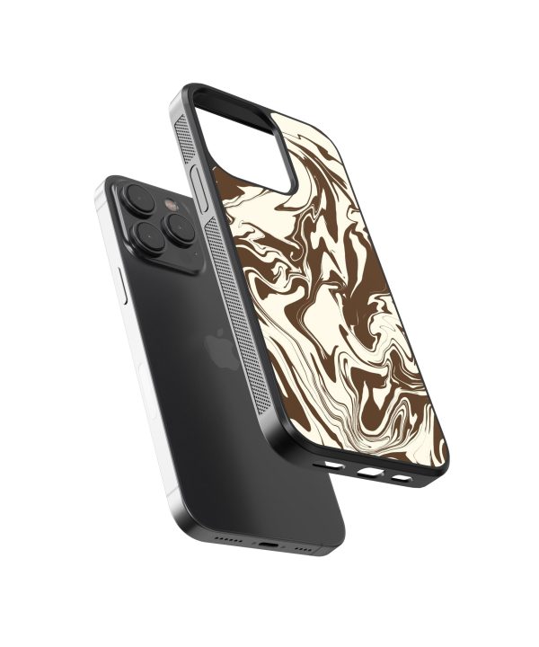 Brown Marble Abstract Glass Phone Case Cover Fashion