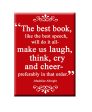 The Best Book will make us laugh, think, cry and cheer. Book themed FRIDGE MAGNET Online Hot Sale