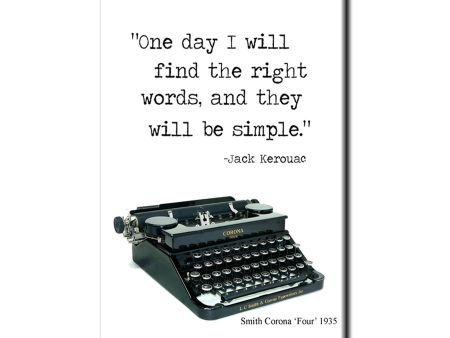 One day I will find the right words and they will be simple Vintage Typewriter Magnet Hot on Sale