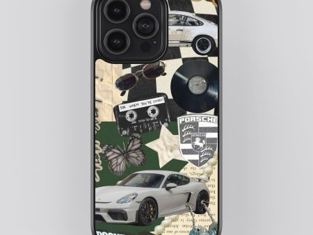 Porsche Vintage Glass Phone Case Cover Fashion