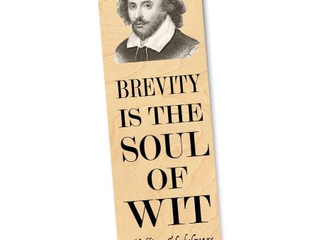 Brevity is the soul of wit Quote by William Shakespeare  Wood Bookmark Hot on Sale