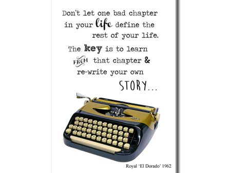 Don t let one bad chapter in your life. Vintage Typewriter Magnet Discount