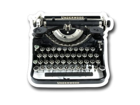 Underwood  Vintage Typewriter- 3  vinyl Sticker Fashion