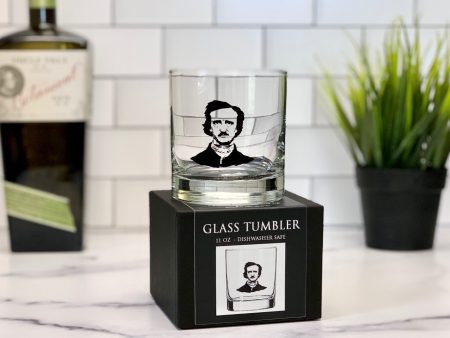 Edgar Allan Poe 11oz Glass Tumbler Online Hot Sale