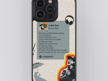 Bruno Mars It Will Rain Spotify Glass Phone Case Cover For Sale