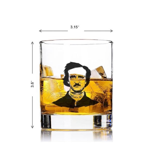 Edgar Allan Poe 11oz Glass Tumbler Online Hot Sale