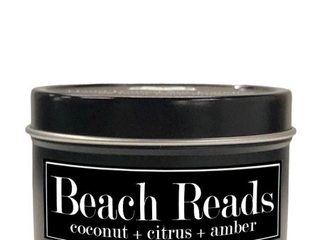 Beach Reads 4oz Tin Soy Candle - Coconut + Citrus + Amber Fashion