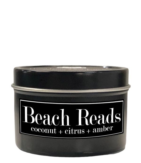 Beach Reads 4oz Tin Soy Candle - Coconut + Citrus + Amber Fashion