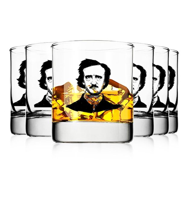 Edgar Allan Poe 11oz Glass Tumbler Online Hot Sale