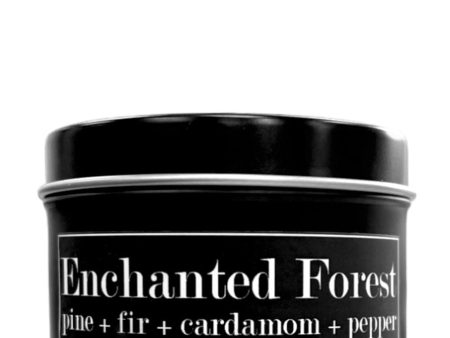 Enchanted Forest 4oz Tin Soy Candle Pine + Fir + Cardamom on Sale