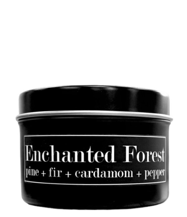 Enchanted Forest 4oz Tin Soy Candle Pine + Fir + Cardamom on Sale