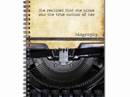 She realized that she alone was the true author of her biography 80 page Notebook Hot on Sale