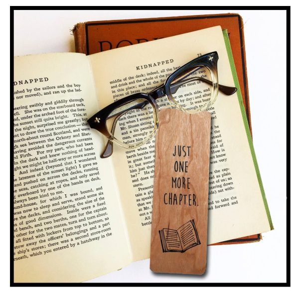 Just one more chapter - Wood Bookmark For Cheap