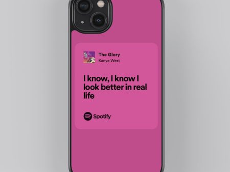 Kanye West The Glory Lyric Card Spotify Glass Phone Case Cover Online Hot Sale