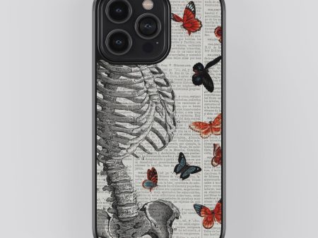 Skeleton Vintage Glass Phone Case Cover For Discount