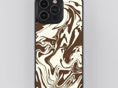 Brown Marble Abstract Glass Phone Case Cover Fashion