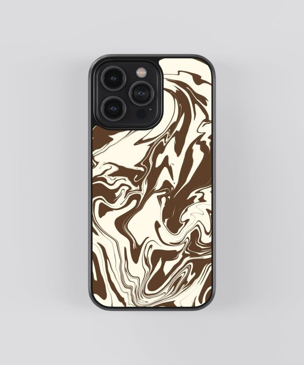 Brown Marble Abstract Glass Phone Case Cover Fashion