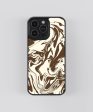 Brown Marble Abstract Glass Phone Case Cover Fashion