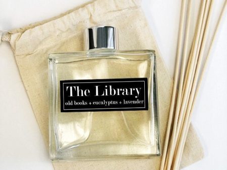 The Library 7oz Reed Diffuser - Old Books + Eucalyptus + Lavender Online Sale