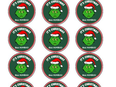 Baa Humbug Christmas!  - cake and cupcake toppers on Sale