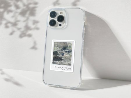 Claude Monet Sea Polaroid Aesthetic Silicone Clear Case Fashion