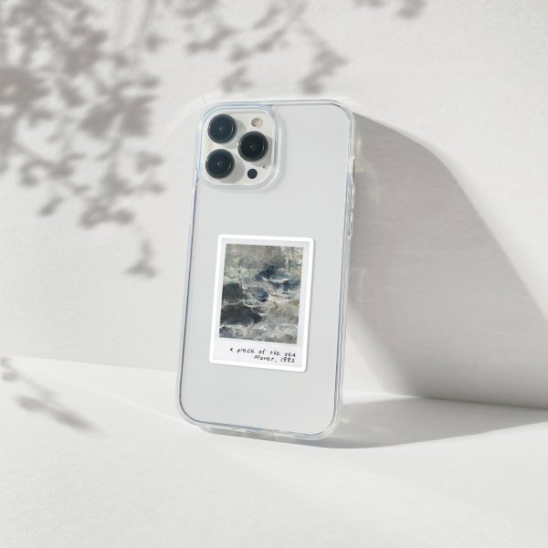 Claude Monet Sea Polaroid Aesthetic Silicone Clear Case Fashion