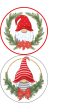 Christmas Gonks - Design 1 - cake and cupcake toppers Supply