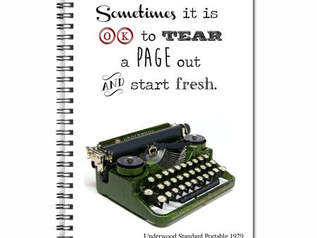 Sometimes it is OK to tear a page out and start fresh 80 Page Note Book on Sale