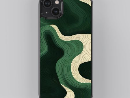 Dark Green Pattern Abstract Glass Phone Case Cover Fashion