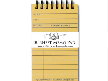 Library Card Memo Pad BESTSELLER! Online now