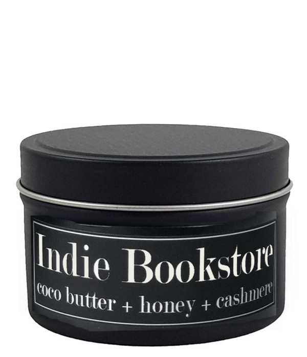 Indie Bookstore 4oz Tin Soy Candle Coco Butter + Cashmere + Honey Online Sale