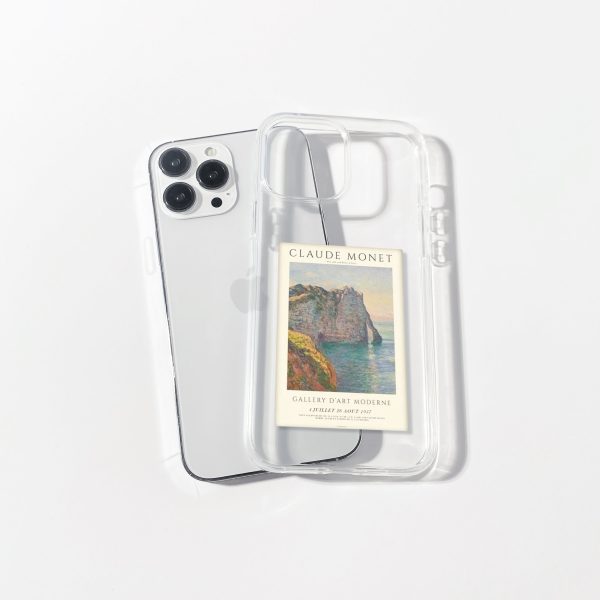 Claude Monet Gallery Aesthetic Polaroid Silicone Clear Case For Sale