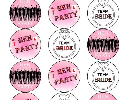 Hen Party Mix Personalised Edible Cake & Cupcake Toppers Discount