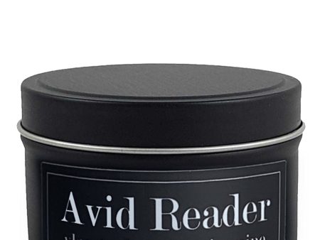 Avid Reader 4oz Tin Soy Candle Ylang + Leather + Jasmine Online Sale