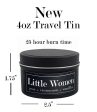 Little Women 4oz Tin Soy Candle Spiced Pear + Cinnamon + Rose + Vanilla For Sale